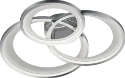 Plafonder < Trio Lighting Granada Plafond LED 3-delad 71cm matt vit/krom