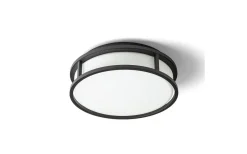 Badrum|Badrumslampor Tak-Rendl Grande Plafond 25cm Svart/Opal 12W LED 3000K IP44
