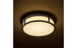 Badrum|Badrumslampor Tak-Rendl Grande Plafond 25cm Svart/Opal 12W LED 3000K IP44