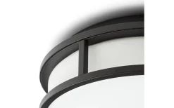 Badrum|Badrumslampor Tak-Rendl Grande Plafond 25cm Svart/Opal 12W LED 3000K IP44