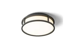 Badrum|Badrumslampor Tak-Rendl Grande Plafond 25cm Svart/Opal 12W LED 3000K IP44