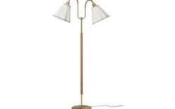 Klassiska Golvlampor|Golvfötter-ArmaturHantverk Gripsholm Golvfot 148cm Mässing/Bok