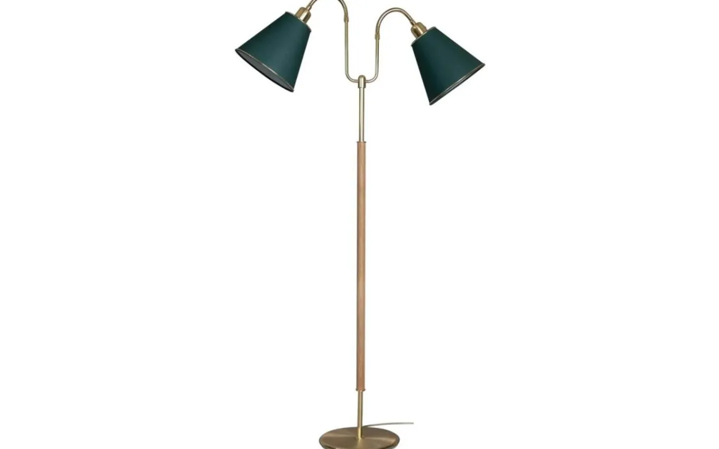 Golvfötter-ArmaturHantverk Gripsholm Golvfot 148cm Mässing/Ek