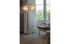 Klassiska Golvlampor|Golvfötter-ArmaturHantverk Gripsholm Golvfot 148cm Mässing/Körsbär