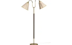 Klassiska Golvlampor|Golvfötter < ArmaturHantverk Gripsholm Golvfot 148cm Oxid/Mahogny