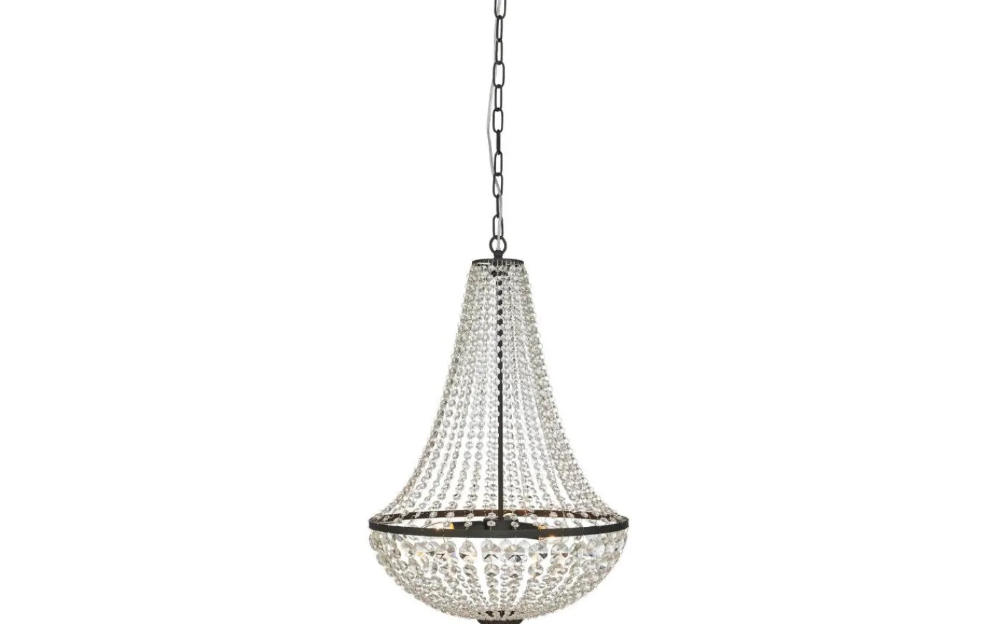 Kristallkronor < Markslojd Gränsö Kristallkrona Svart 50 cm