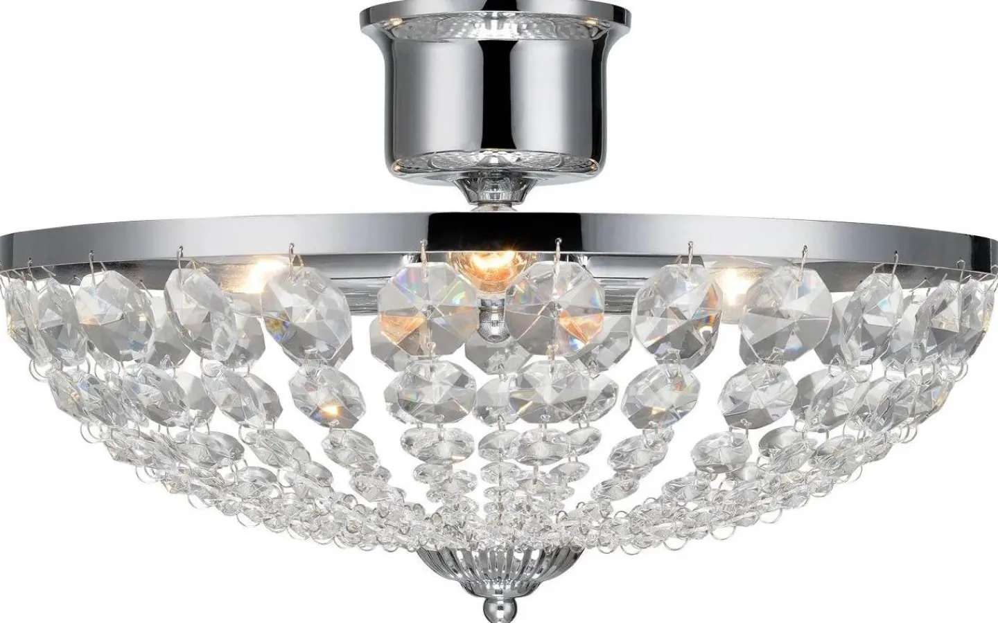 Kristallplafonder-Markslojd Gränsö Kristallplafond 3xE14