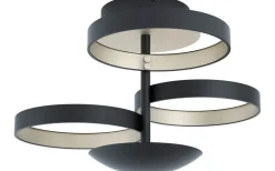Plafonder-Eglo Gromola Plafond 54cm LED 3000K 33,8W Svart