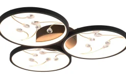 Plafonder < Trio Lighting Groovy Plafond LED 3-delad matt svart/guld