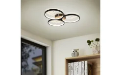 Plafonder < Trio Lighting Groovy Plafond LED 3-delad matt svart/guld