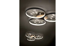 Plafonder < Trio Lighting Groovy Plafond LED 3-delad matt svart/guld
