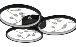 Plafonder < Trio Lighting Groovy Plafond LED 3-delad matt svart/guld