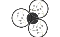 Plafonder < Trio Lighting Groovy Plafond LED 3-delad matt svart/guld