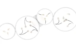 Plafonder < Trio Lighting Groovy Plafond LED 4-delad matt vit/krom