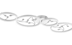 Plafonder < Trio Lighting Groovy Plafond LED 4-delad matt vit/krom