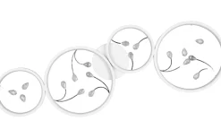 Plafonder < Trio Lighting Groovy Plafond LED 4-delad matt vit/krom
