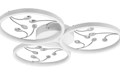 Plafonder < Trio Lighting Groovy Plafond LED 3-delad matt vit/krom