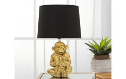 Bordslampor-Mauro Ferretti Grosso Bordslampa Apa 49cm Guld/Svart