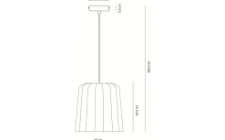Fönsterlampor < Dyberg Larsen Gry Fönsterlampa 20cm Mörkröda Ränder