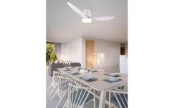 Takfläktar-Reality Göteborg Takfläkt 132cm LED matt vit