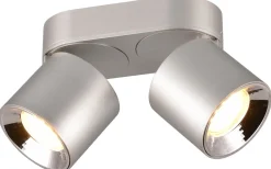 Takspot Med 2 Lampor-Trio Lighting Guayana Spotlight 2-delad GU10 borstad aluminium