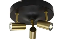 Hall & Trappa|Runda Takspotlights < Aneta Gusto Takspotlight 25cm LED 3x5W 3000K Svart/Mässing