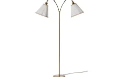 Klassiska Golvlampor|Golvfötter < ArmaturHantverk Haga Golvfot 2L 140cm Mässing