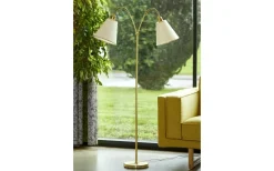 Klassiska Golvlampor|Golvfötter < ArmaturHantverk Haga Golvfot 2L 140cm Mässing