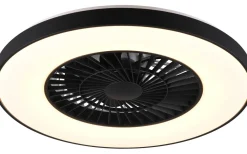 Takfläktar-Reality Halmstad Takfläkt 58cm LED mattsvart stjärnljus