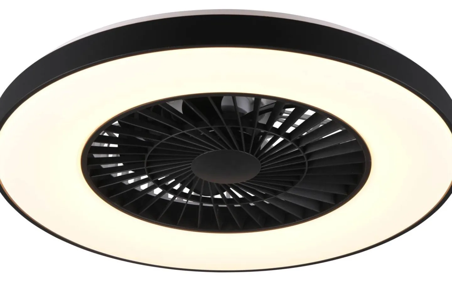 Takfläktar-Reality Halmstad Takfläkt 58cm LED mattsvart stjärnljus