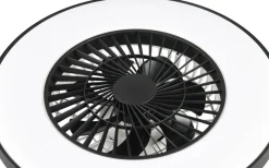 Takfläktar-Reality Halmstad Takfläkt 58cm LED mattsvart stjärnljus