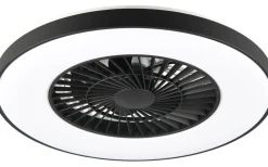 Takfläktar-Reality Halmstad Takfläkt 58cm LED mattsvart stjärnljus
