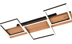 Plafonder-Trio Lighting Harper Plafond LED 65cm mattsvart/trä