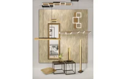 Plafonder-Trio Lighting Harper Plafond LED 115cm mattsvart/trä