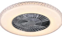 Takfläktar-Reality Harstad Takfläkt 60cm LED kromad stjärnljus