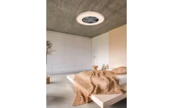 Takfläktar-Reality Harstad Takfläkt 60cm LED kromad stjärnljus