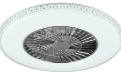 Takfläktar-Reality Harstad Takfläkt 60cm LED kromad stjärnljus