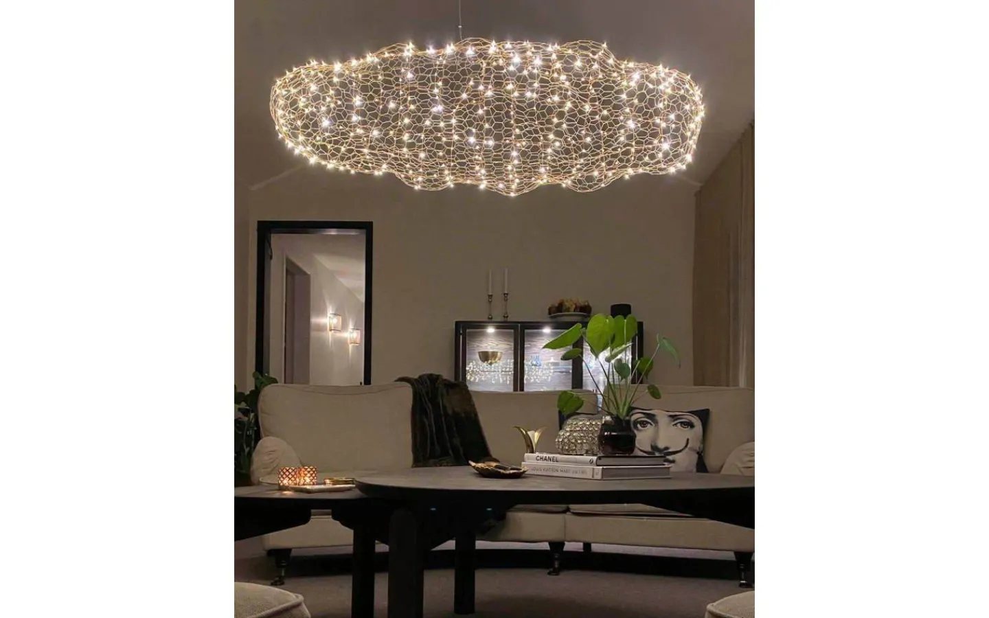 Stora Taklampor Ø70-150 Cm|Avlånga Taklampor < By Rydens Hayden Taklampa LED 115cm Guld