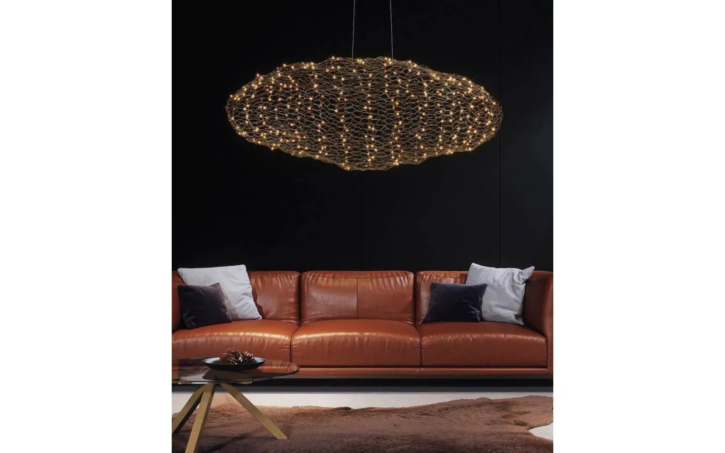 Stora Taklampor Ø70-150 Cm|Avlånga Taklampor < By Rydens Hayden Taklampa LED 115cm Guld