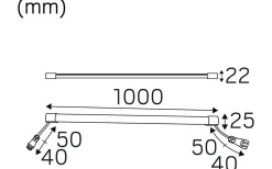Bastulampor-Hidealite Heatline Bastu 100cm 350mA 2700K 10,5W IP44