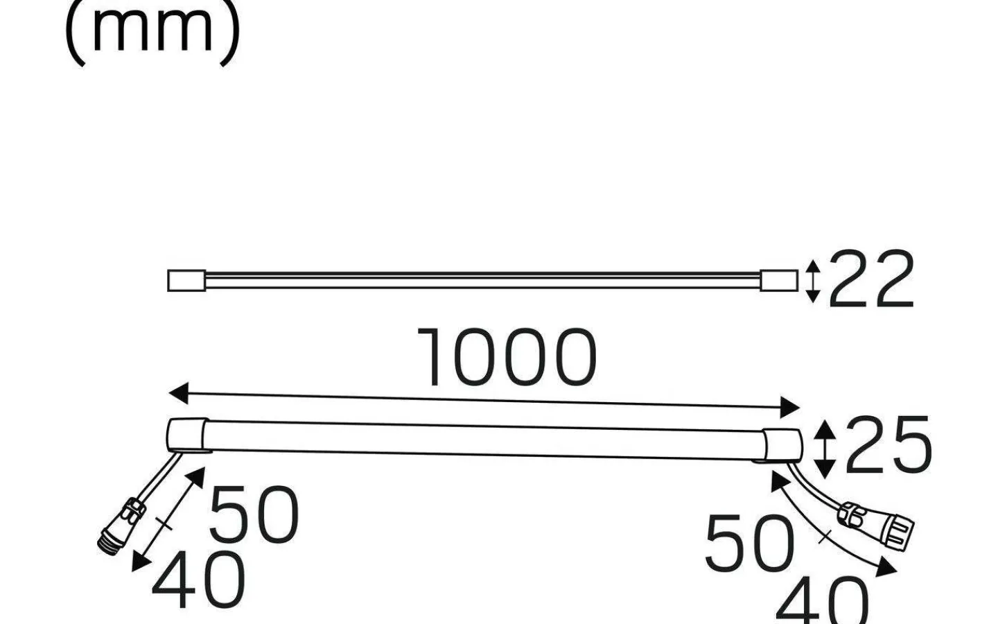 Bastulampor-Hidealite Heatline Bastu 100cm 350mA 2700K 10,5W IP44