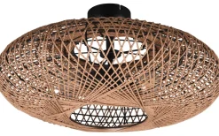 Plafonder-Trio Lighting Hedda Plafond 2xE27 matt svart/sisal