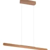 Avlånga Taklampor-Trio Lighting Helios Takpendel LED 100cm kaffebrun