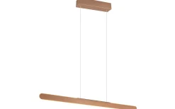 Avlånga Taklampor-Trio Lighting Helios Takpendel LED 100cm kaffebrun