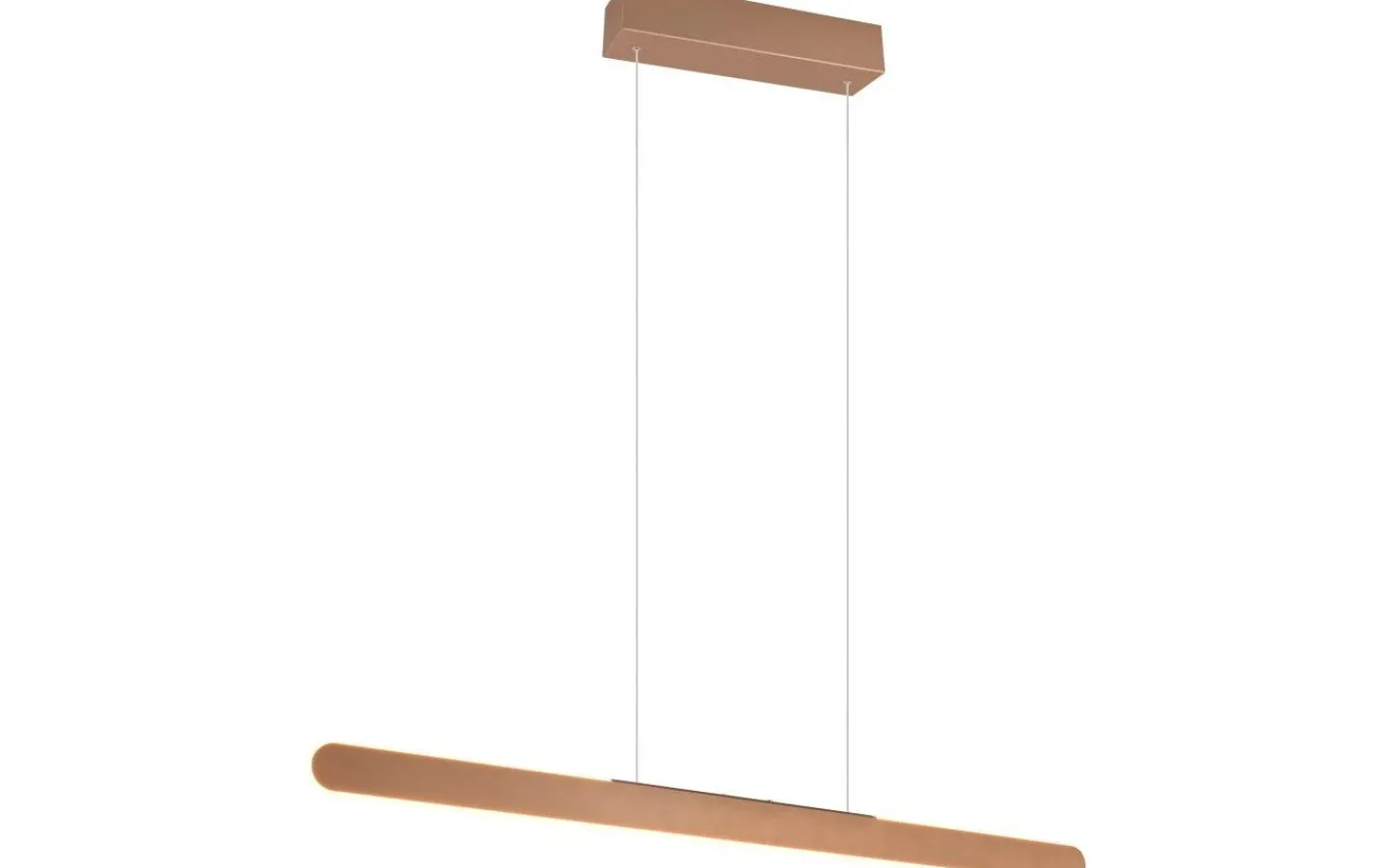 Avlånga Taklampor-Trio Lighting Helios Takpendel LED 100cm kaffebrun