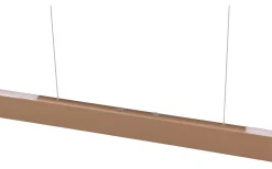 Avlånga Taklampor-Trio Lighting Helios Takpendel LED 100cm kaffebrun