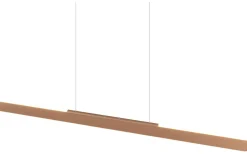 Avlånga Taklampor-Trio Lighting Helios Takpendel LED 100cm kaffebrun