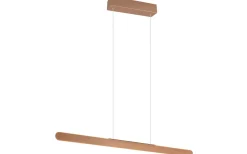Avlånga Taklampor-Trio Lighting Helios Takpendel LED 100cm kaffebrun