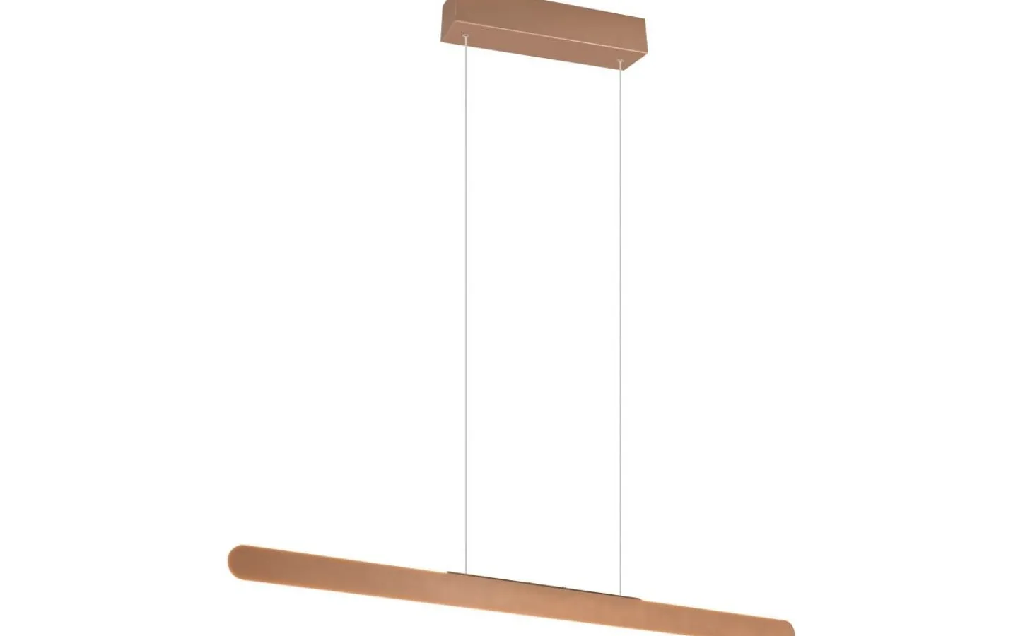 Avlånga Taklampor-Trio Lighting Helios Takpendel LED 100cm kaffebrun
