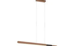 Avlånga Taklampor-Trio Lighting Helios Takpendel LED 82,5-130cm kaffebrun